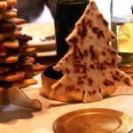 Piadina romagnola a forma di alberello natalizio