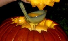 Intagliare la zucca per Halloween: Contenitore zuppa