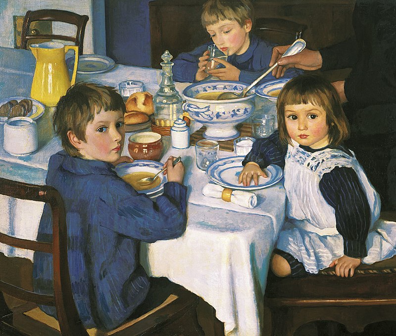 Mangiari di QUARESIMA Zinaida_Serebryakova_(1914)_At_Breakfast