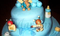 torta battesimo blu 2